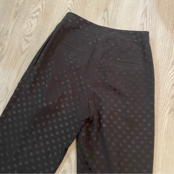 Tibi Black Polka Dot Jacquard Pleated Sculpted Pant High Rise Drawstring Jogger - Picture 7 of 10